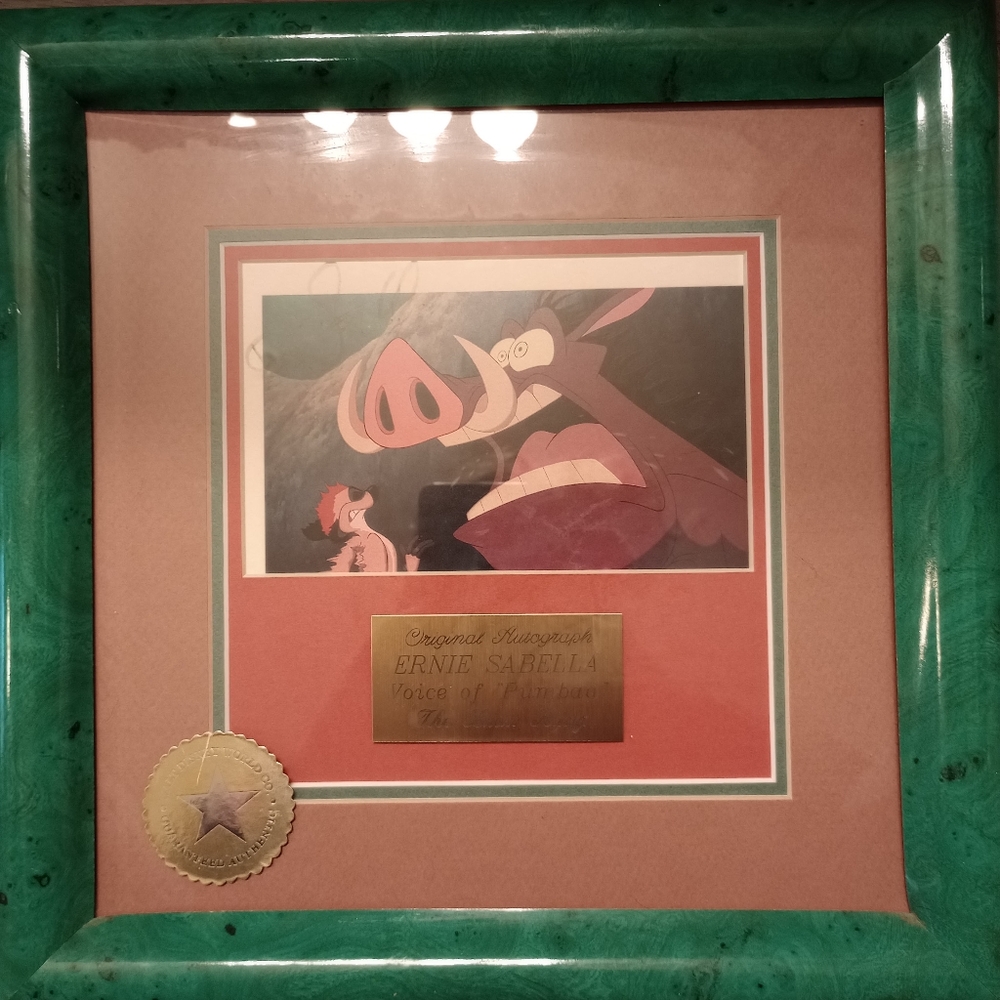 Authentic Autographed Pumbaa Art